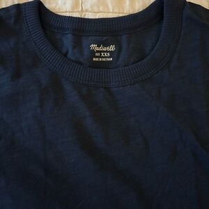 NWT Madewell navy blue short sleeve Crew Neck Tee. Size xxs.